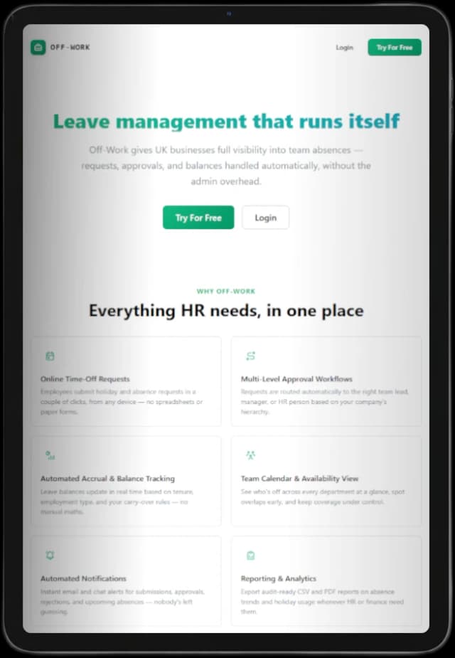 Off-Work: Multi-Tenant Leave Management System